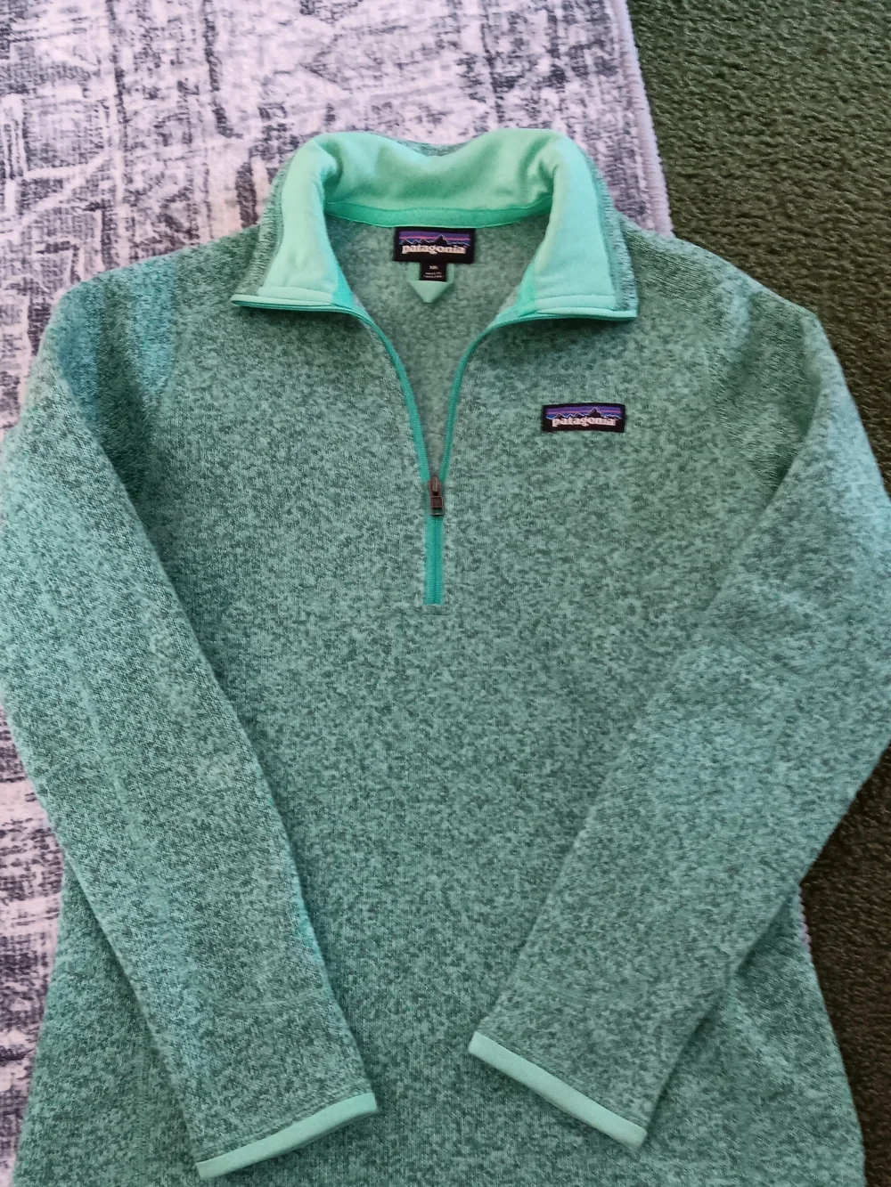 Patagonia Women's Fleece Jacket - Mint Green Size XS